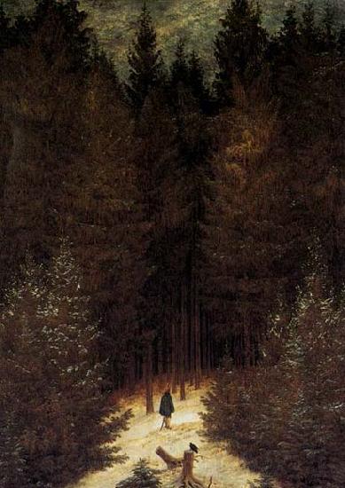 Caspar David Friedrich The Chasseur in the Forest